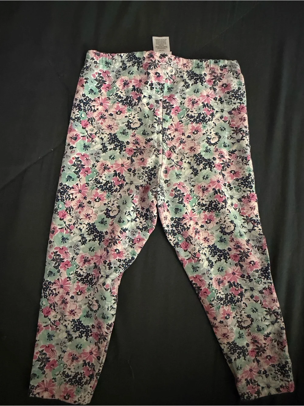 Carter's Floral Stretch Leggings - Pink, Mint & Navy